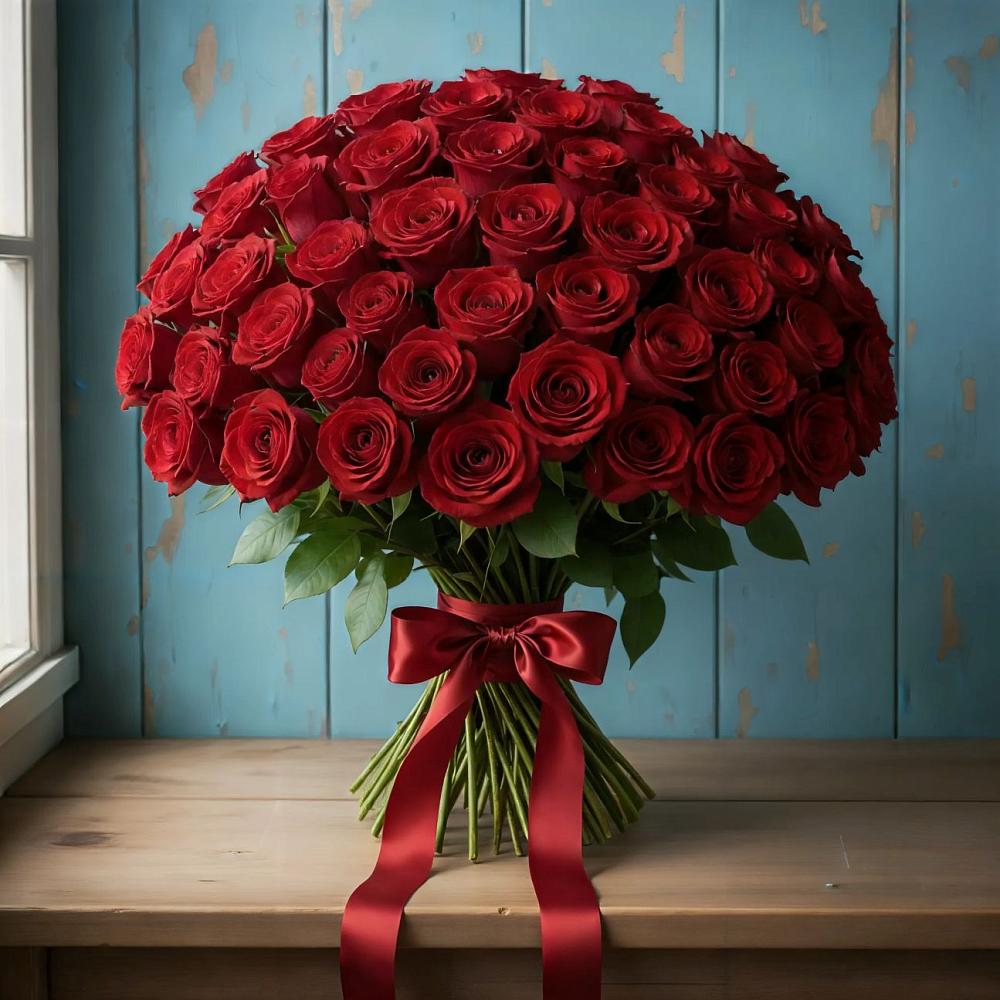 Букет Красные розы Блэк Меджик в Озеке-Суате