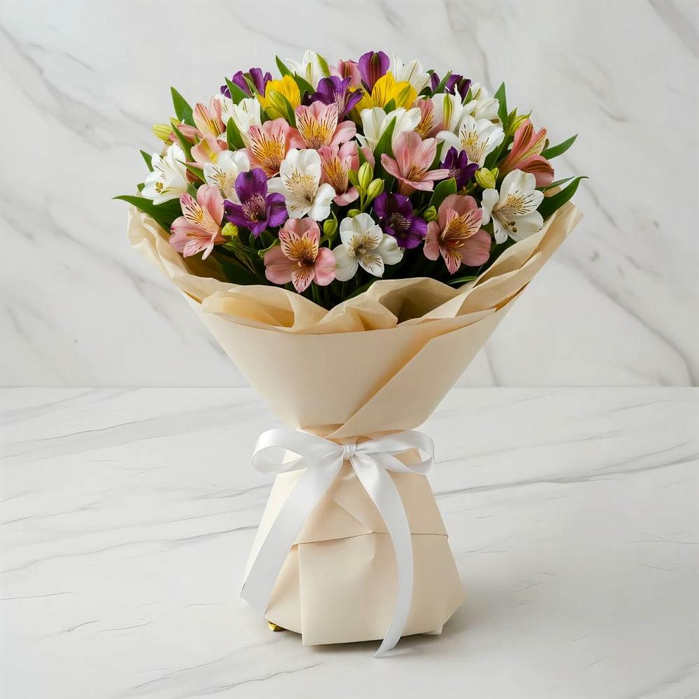 Букет цветов из: Альстромерии в Озеке-Суате