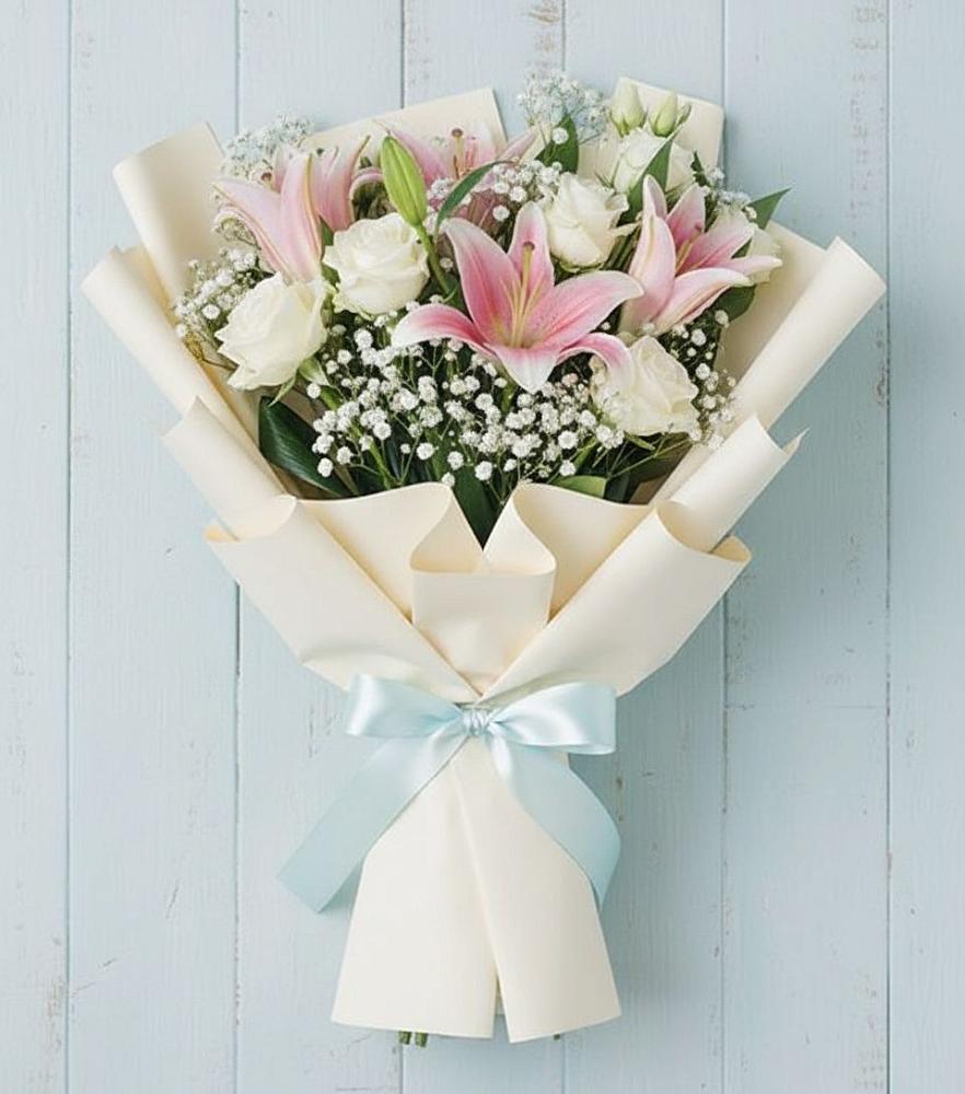 Букет цветов из: Лилии в Озеке-Суате