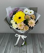 Букет цветов из:  Розы, Герберы и Хризантемы в Озеке-Суате
