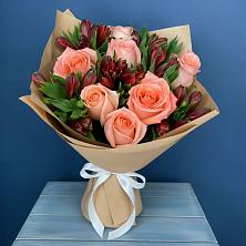 Букет цветов из:  Розы и Альстромерии в Озеке-Суате