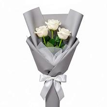 Букет 3 белые розы #REPLACE_PRED# Озеке-Суате