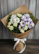 Букет цветов из:  Хризантемы и Розы в Озеке-Суате