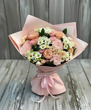 Букет цветов из:  Гвоздики, Розы и Хризантемы в Озеке-Суате