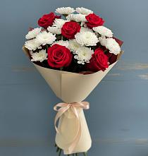 Букет цветов из:  Розы и Хризантемы в Озеке-Суате