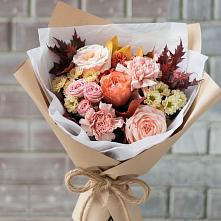 Букет цветов из:  Гвоздики, Хризантемы и Розы в Озеке-Суате