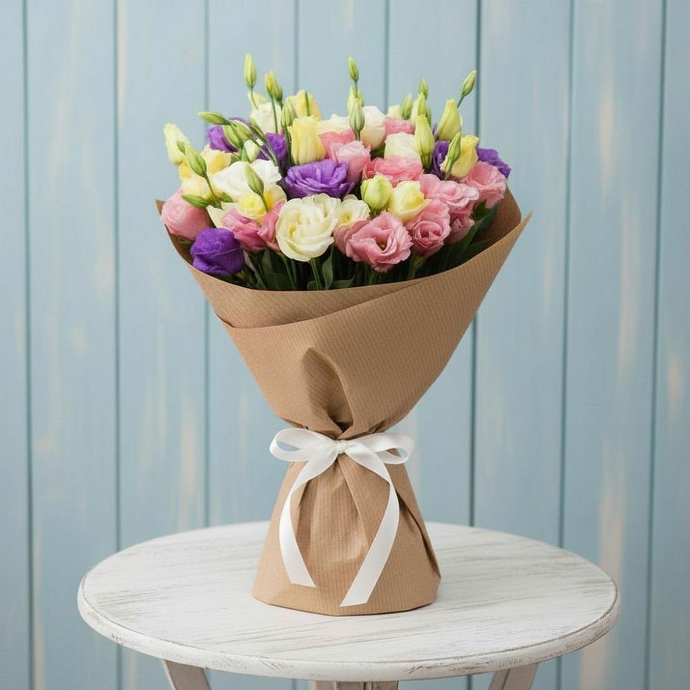 Букет цветов из: Лизиантусы в Озеке-Суате