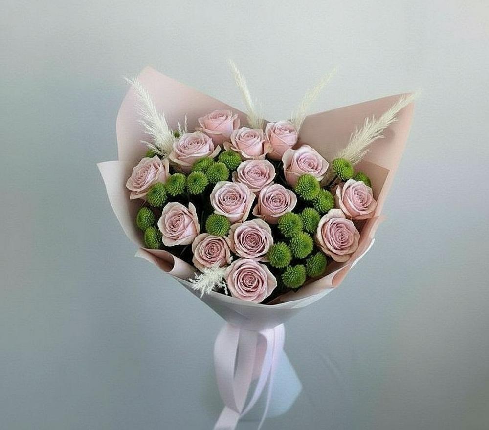 Букет цветов из: Розы и Хризантемы в Озеке-Суате