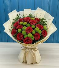 Букет цветов из:  Розы и Хризантемы #REPLACE_PRED# Озеке-Суате