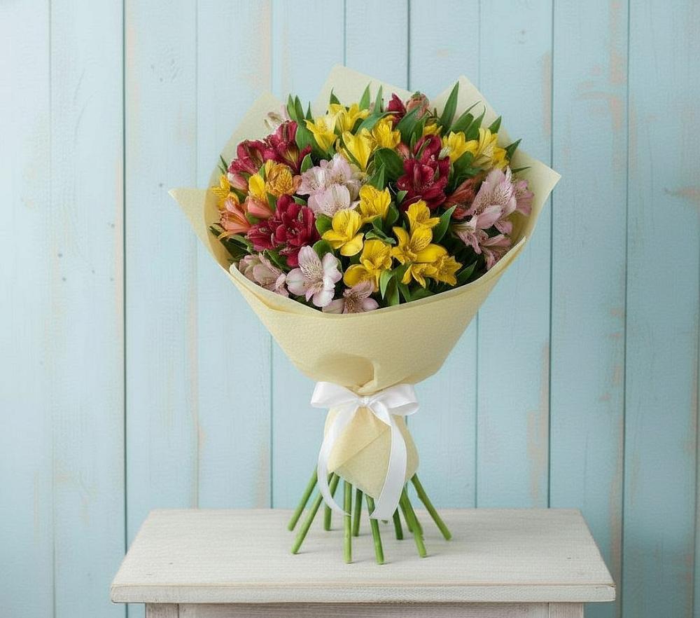 Букет цветов из: Альстромерии в Озеке-Суате