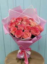 Букет 15 Розовых роз Равель в Озеке-Суате