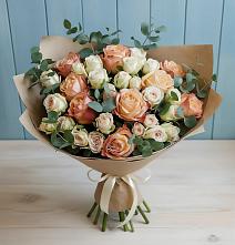 Букет цветов из:  Альстромерии и Розы в Озеке-Суате