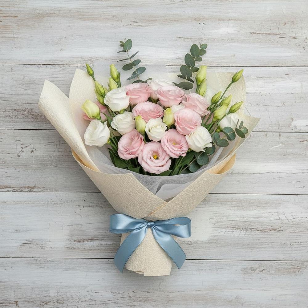 Букет цветов из: Лизиантусы в Озеке-Суате